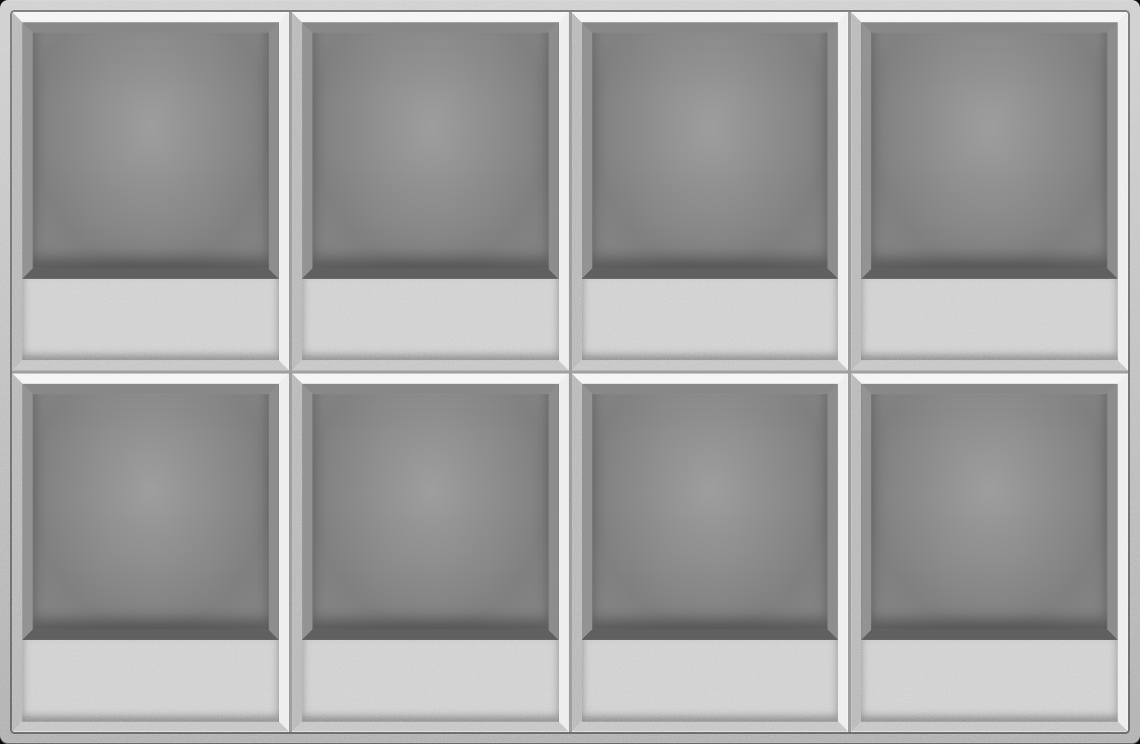 Frosted White Display Case (2x4)